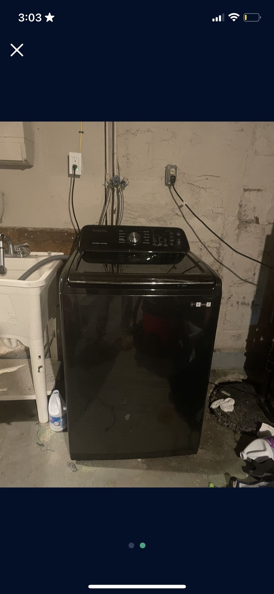 Black Samsung Washer