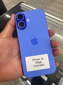 Like new iPhone 16 unlocked cash or $50 down