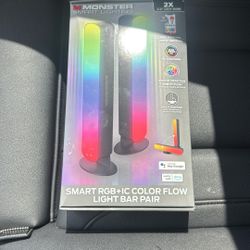 Smart RGB+IC Color Flow Light Bar Pair