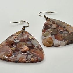 Ohio River Rock Earrings 