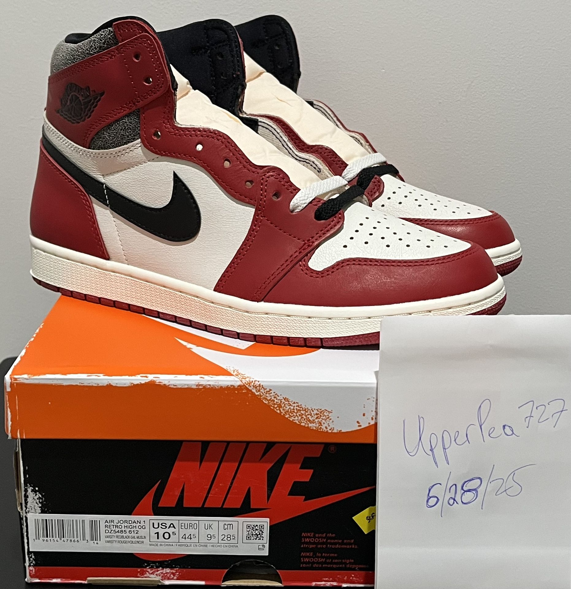 Jordan 1 Lost And Found 10.5 Sneakers NEW