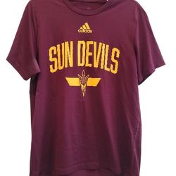 ASU College Adidas Sun Devils Short Sleeve Ladies Shirt Size Large