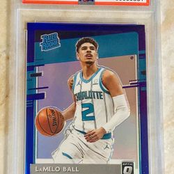 NBA 2020 Donruss Optic Hornets LaMelo Ball Purple Rated Rookie PSA Graded 9 RC