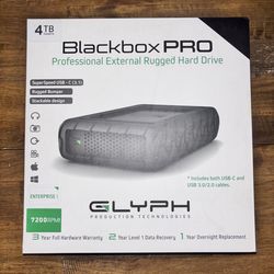 Glyph Blackbox Pro 4tb External Rugged Hard Drive NEW