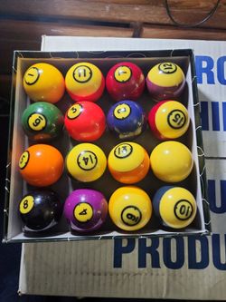 Pool rack and balls