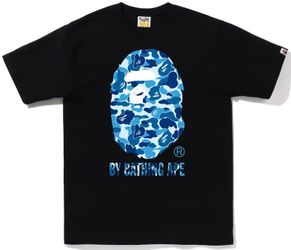 BAPE Blue Camo Graphic Tee – Black – Brand New – Size Medium