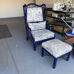 Bamboo Chair w/Ottoman - $50