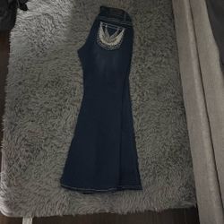 Flared Jeans Dark Blue