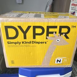 BRAND NEW - 74 Count - DYPER Simply Kind Diapers - Size Newborn