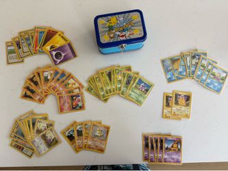 Original Pokémon card Tin & Base Set Cards