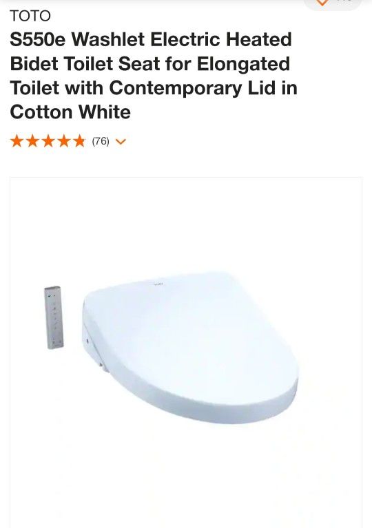 Toto WASHLET S550E Electronic Bidet Toilet Seat - SW3056#01 TCF4911US - Open box