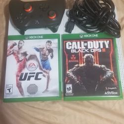 Xbox one white complete with 2 games and 1 controller Used