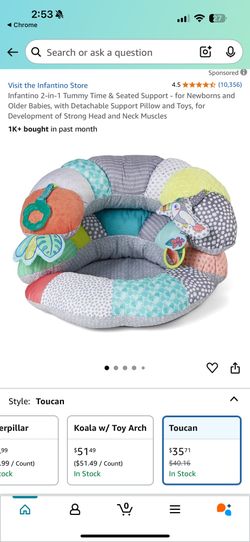 Infantino 2-in-1 Tummy Time & Seated Support