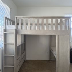 Pottery Barn Teen Sleep & Study Loft Bed – FULL SIZE – Originally $2,500+