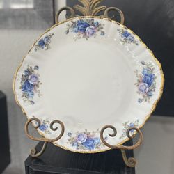 Gorgeous Rare Royal Albert Moonlight Rose 10.5” Cake Plate Excellent Condition