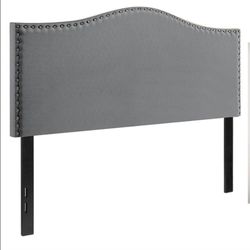 *** Belle Isle Ivey Upholstered Headboard  Queen  Gray ***