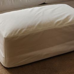 Brenalee Pearl White Ottoman 