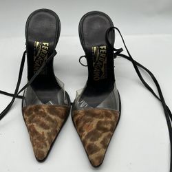 Salvatore FerragamoPONY-STYLE CALFSKIN HEEL Size 8 B