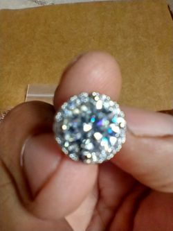 Halo Earrings silver 2.0CT Brand new
