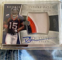 Brandon Marshall Upper Deck Exquisite Rookie Signature Patch Card