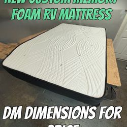 NEW CUSTOM MEMORY FOAM RV MATTRESS