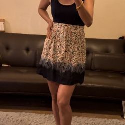 Ombre Blue Floral Dress 