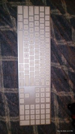 Apple Magic Keyboard with Numeric Keypad: Wireless, Bluetooth, Rechargeable. A1843 Works with Mac, iPad, or iPhone or Windows 10 & 11  US English - Wh