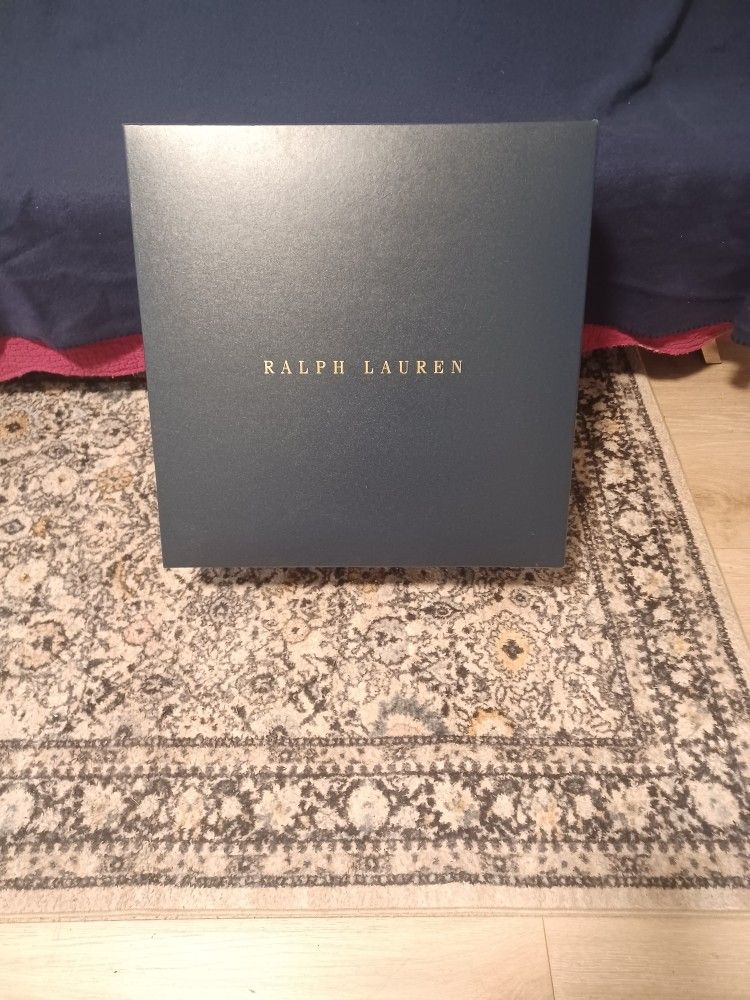 Extra Large  Ralph Lauren Navy Gift Box -19"x19"x 8" Authentic. Hard To Find!
