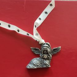 Silver Shitzu Charm w/Rhine Stone