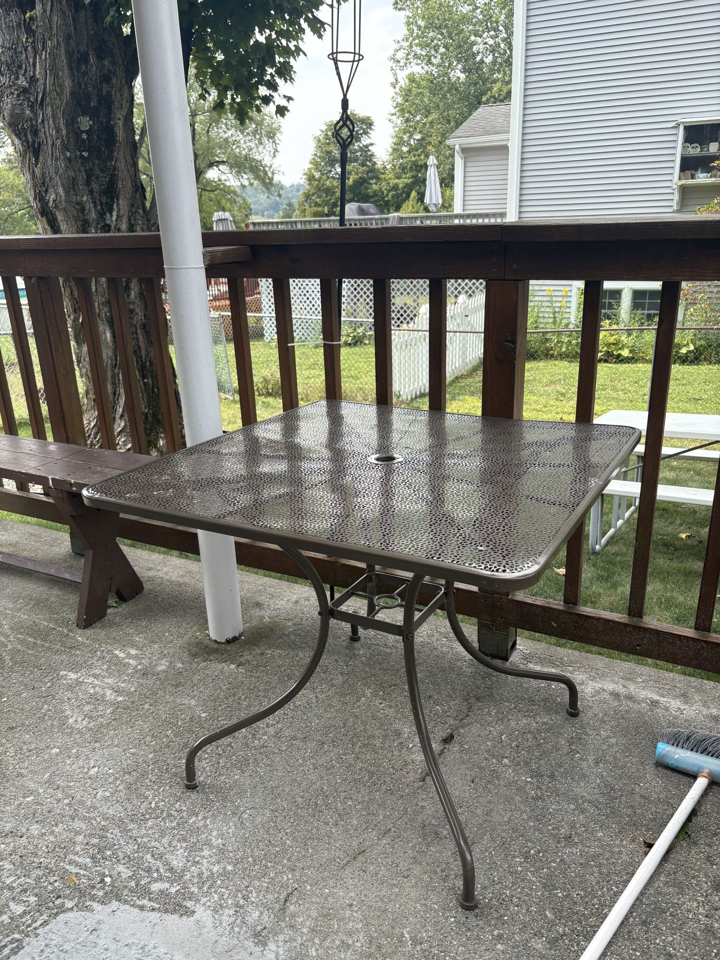 Outdoor Patio Table with umbrella hole 
