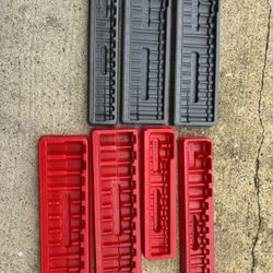 Snap On 1/2 Impact Socket Trays Deep Swivel Shallow 