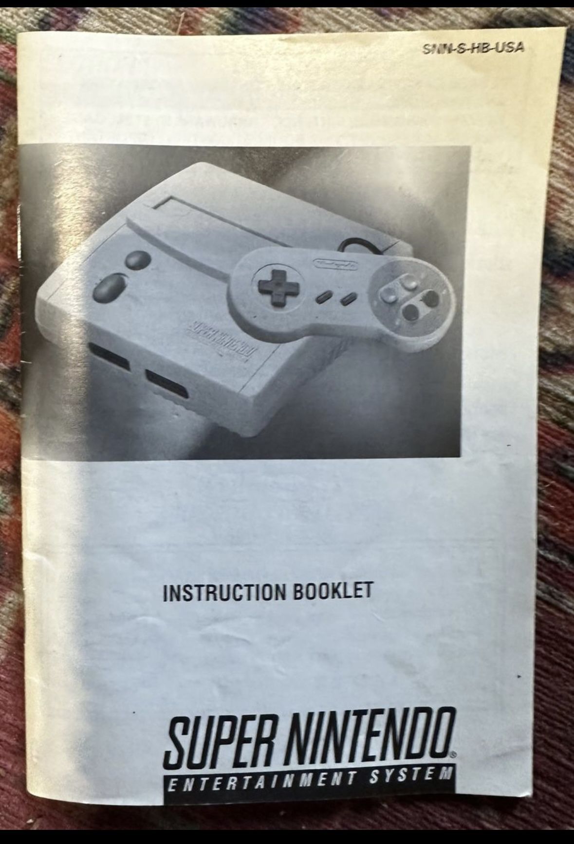 SNES JR Original Instruction Booklet 