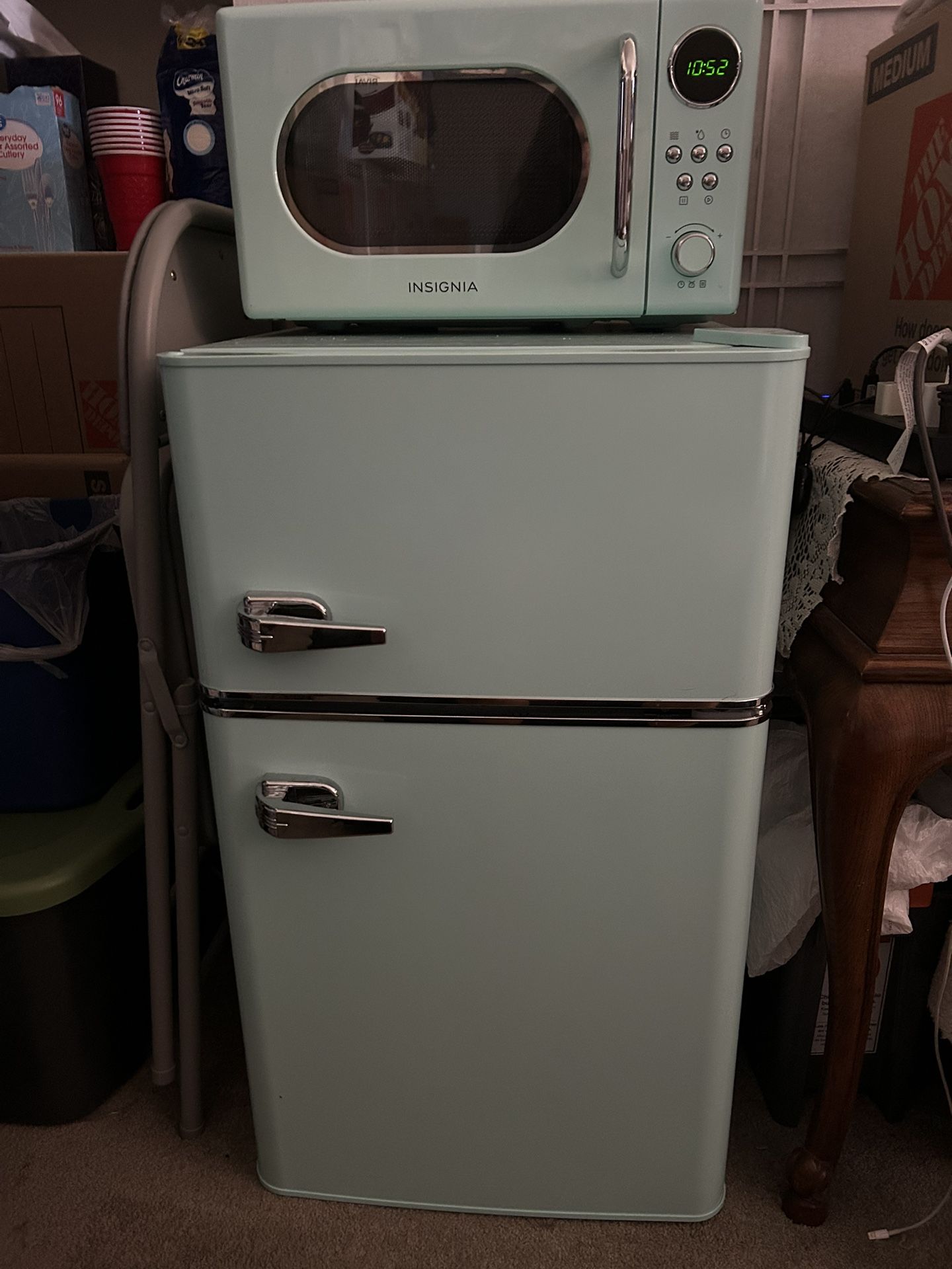 Mini Fridge And Micro Retro