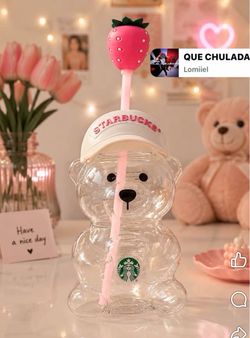 Glass bear cup Starbucks