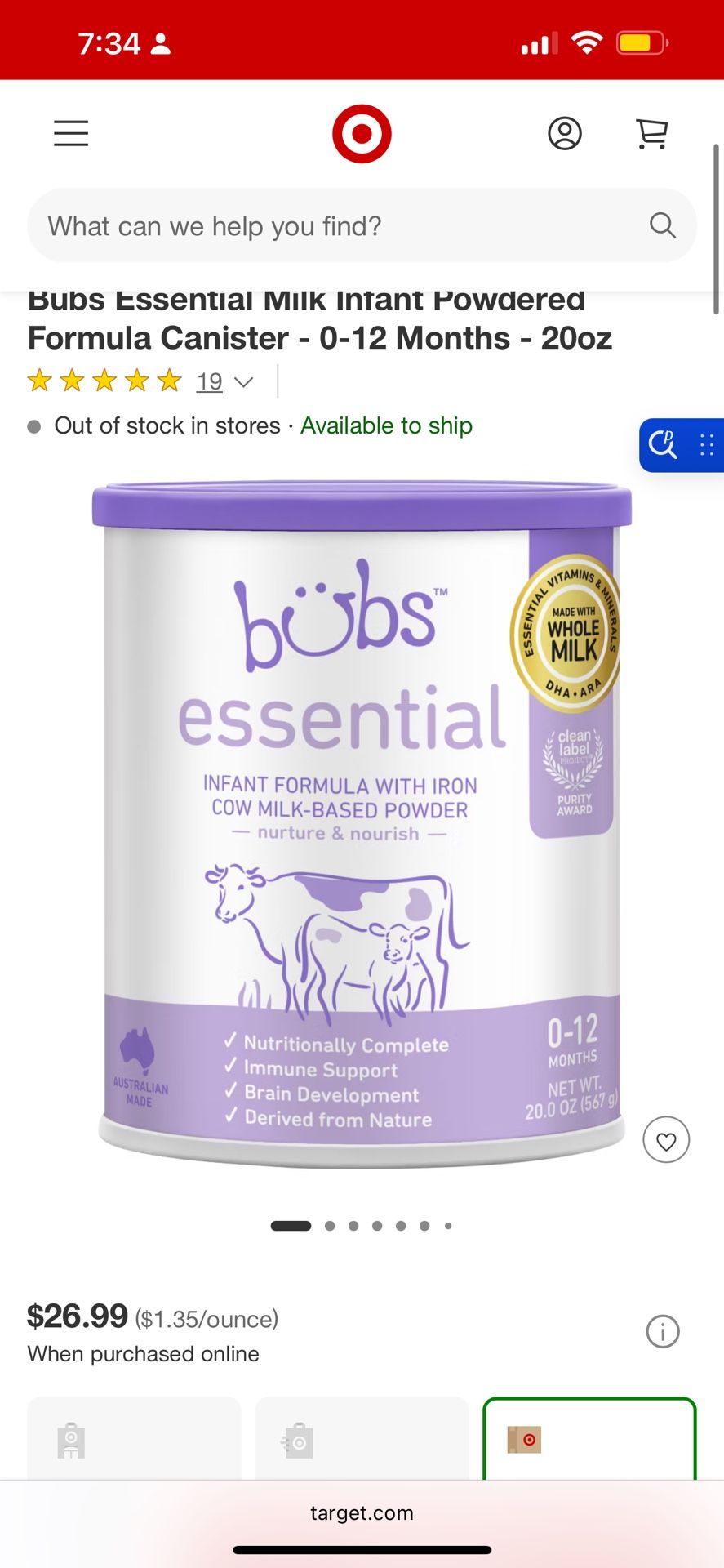 Bubs Essential Formula