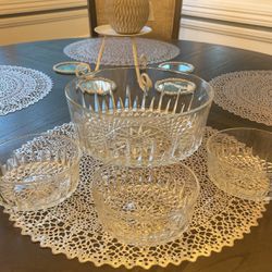 $25-arcoroc France Glass Crystal Bowls -retro