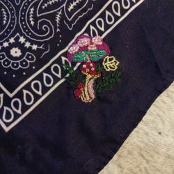 Boho Hippie Hand Embroidered Bandana 