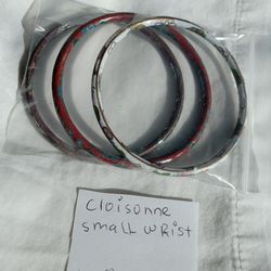 3 cloisonne bracelets for small wrist PLEASE READ DESCRIPTION BEFORE CONTACTING ME