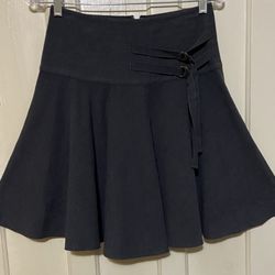 Anthropologie Elevenses women’s Gray flared skirt size 2