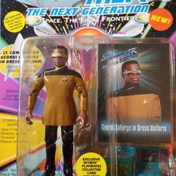 Star Trek The Next Generation Lt Commander Geordi La Forge In Dress Uniform-Still Sealed 
