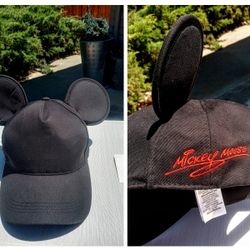 DISNEY PARKS MICKEY MOUSE EARS ADULT BASEBALL CAP 