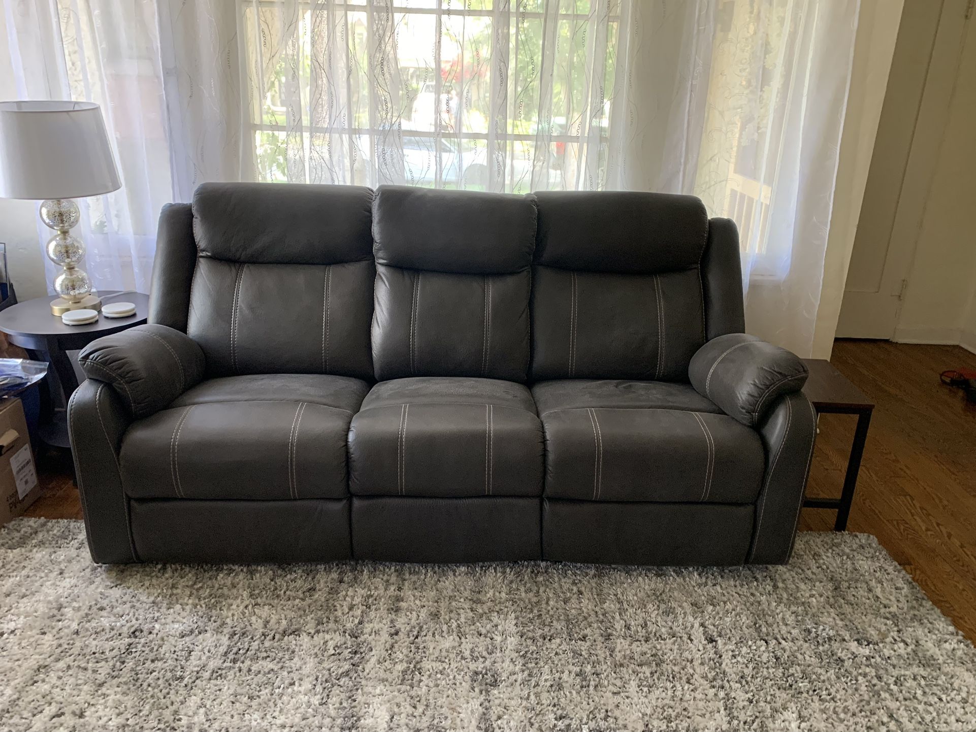 Brown Reclining Sofa