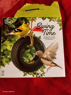 Fred Swing Time Ceramic Bird Feeder
