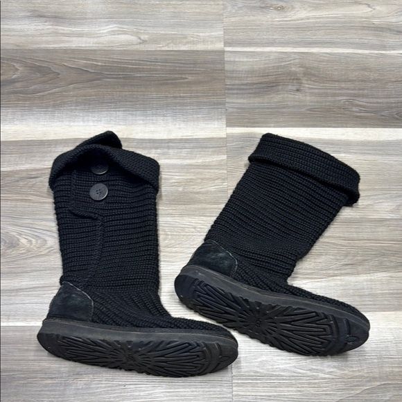 UGG Black Knit Boots size 7 