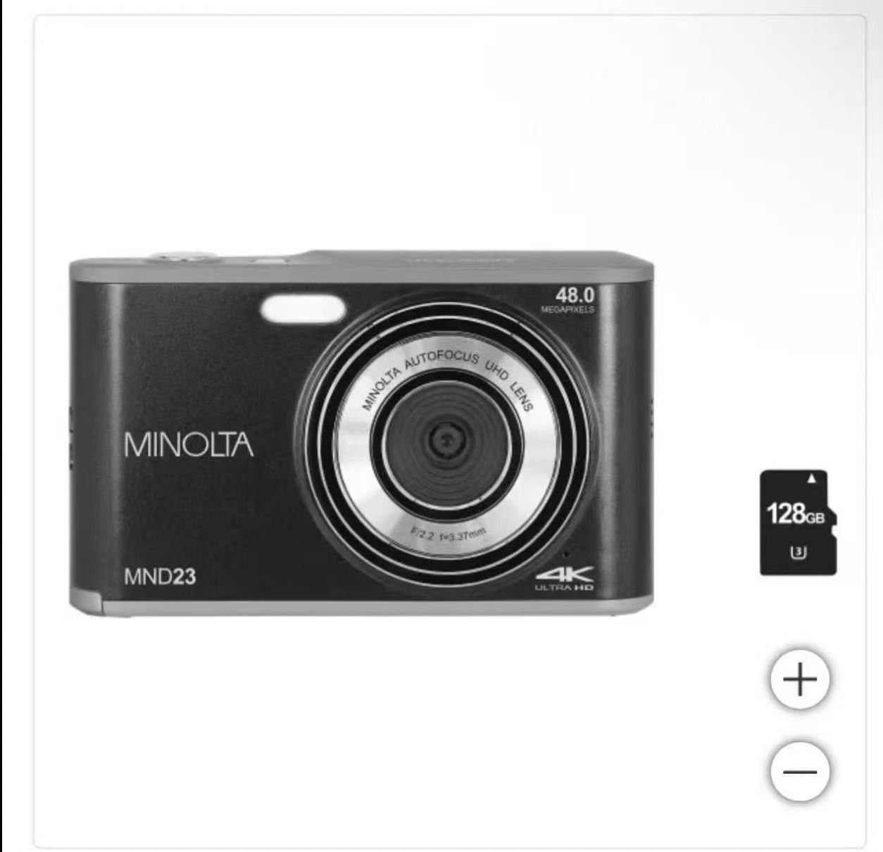 48MP Digital Camera with Rear Selfie Lens – 4K Ultra HD Video, 2.8" LCD Screen, 16X Digital Zoom, Autofocus, Slow Motion, Time Lapse, Filters, Scene M