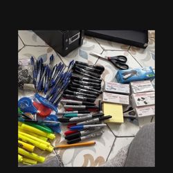 Office Supplies Bulk Pens Dry Erase Markers Sharpies Etc