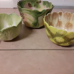 3 Ceramic Pots Set