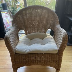 Wicker Chair with Cushion 