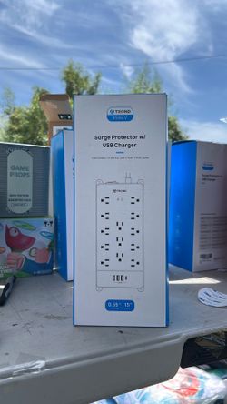 Surge protector with USB charger