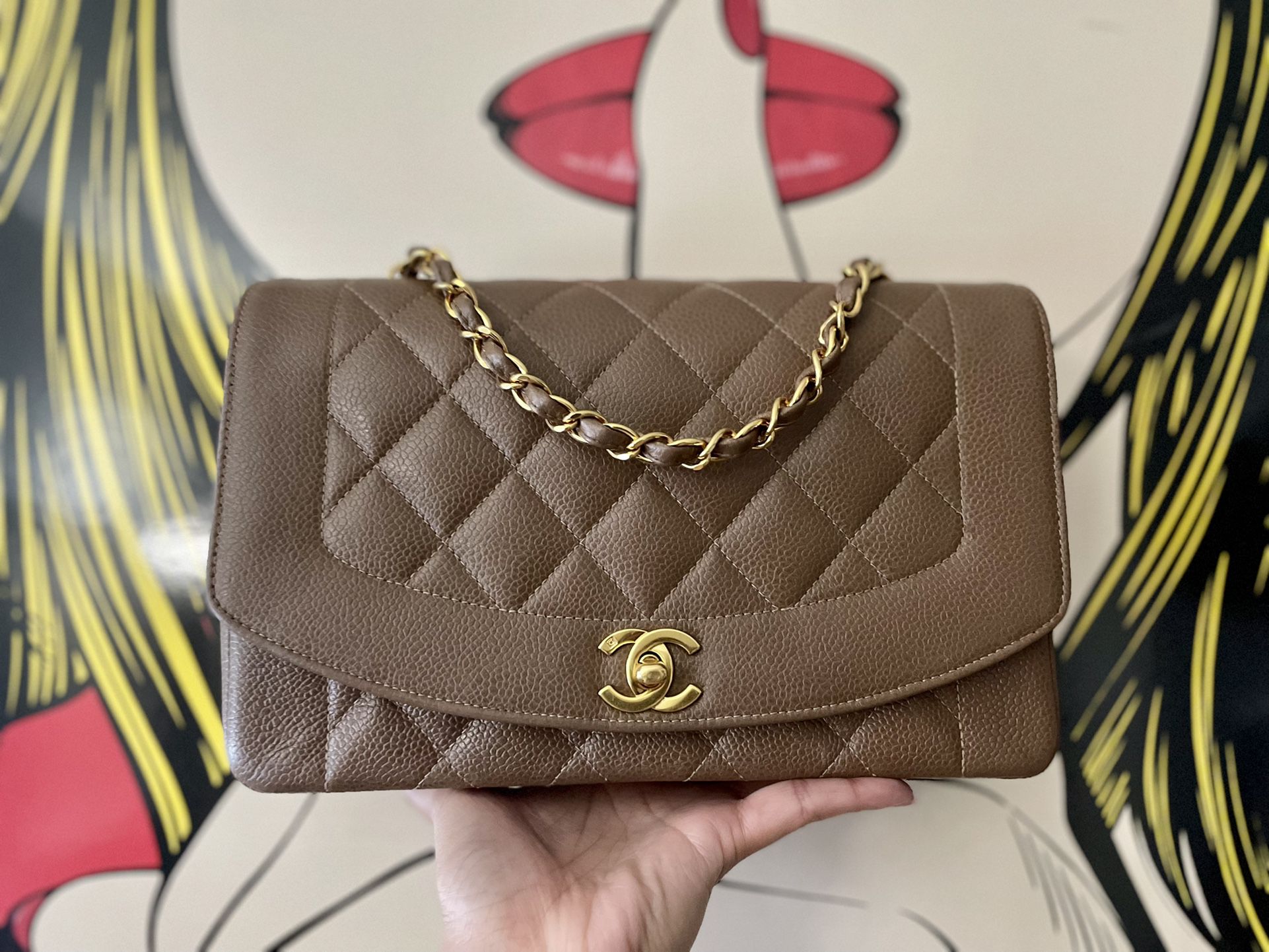 Chanel Diana Bag In Caviar Brown FIRM & AUTHENTICATE for Sale in Anaheim,  CA - OfferUp